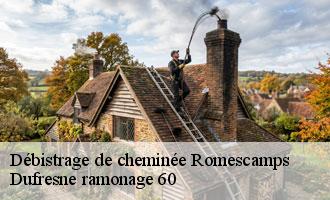 Débistrage de cheminée romescamps-60220 Dufresne ramonage 60